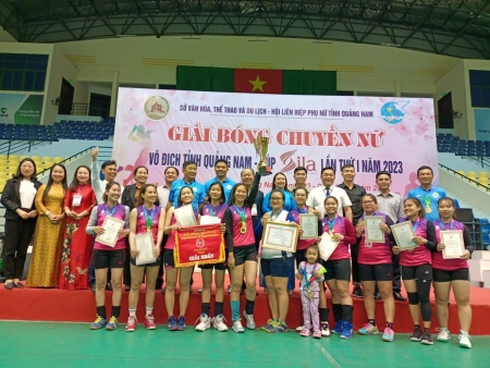 Thăng Bình vô địch giải Bóng chuyền nữ tỉnh Quảng Nam năm 2023
